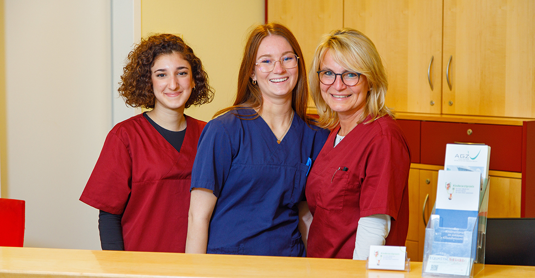 Unser Team: M. Talayman, L. Grund, W. Renner